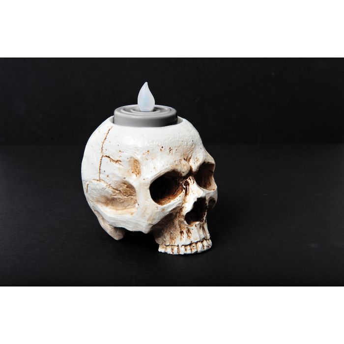 3.5" Halloween Skull Tea Light Candle Holder