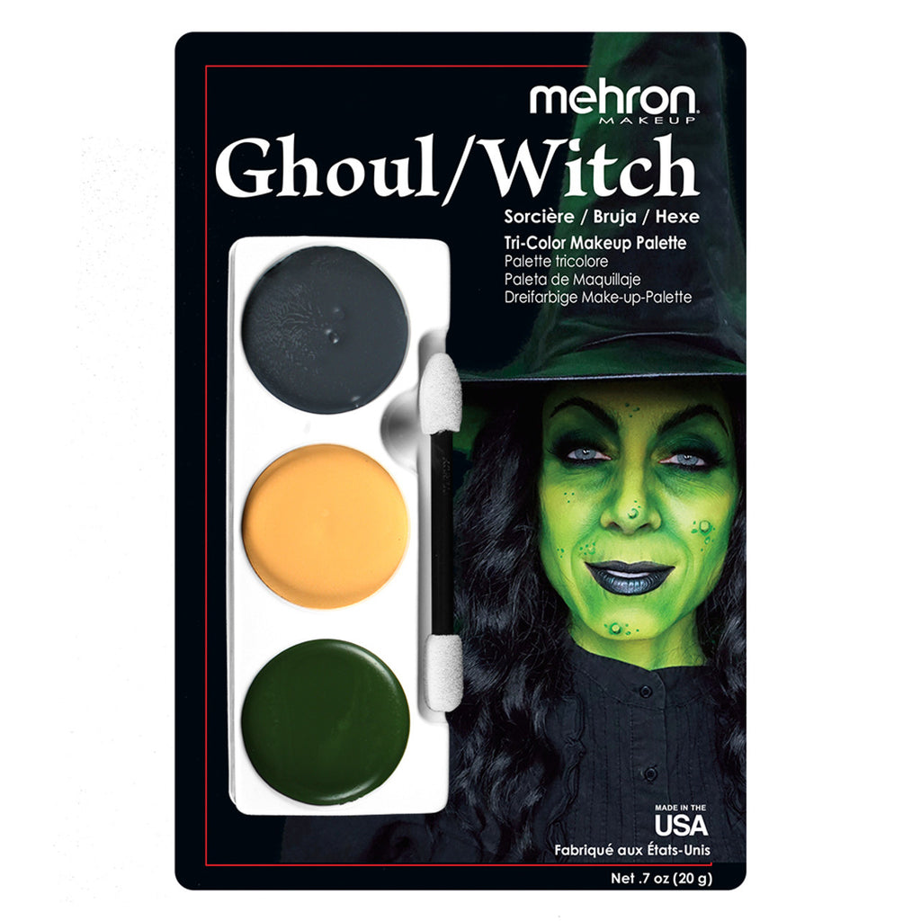 Mehron Makeup Tri-Color Character Palette - Ghoul/Witch