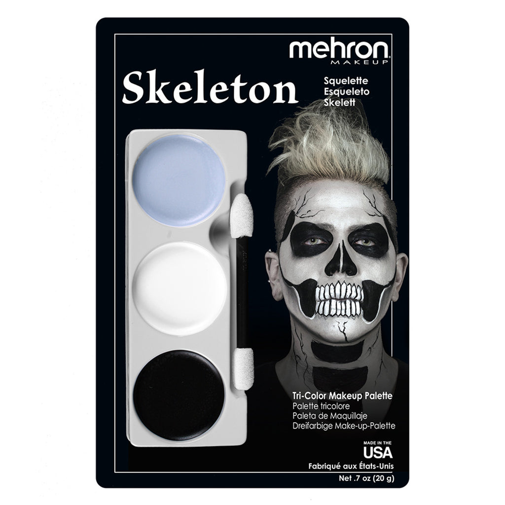 Mehron Makeup Tri-Color Character Palette - Skeleton