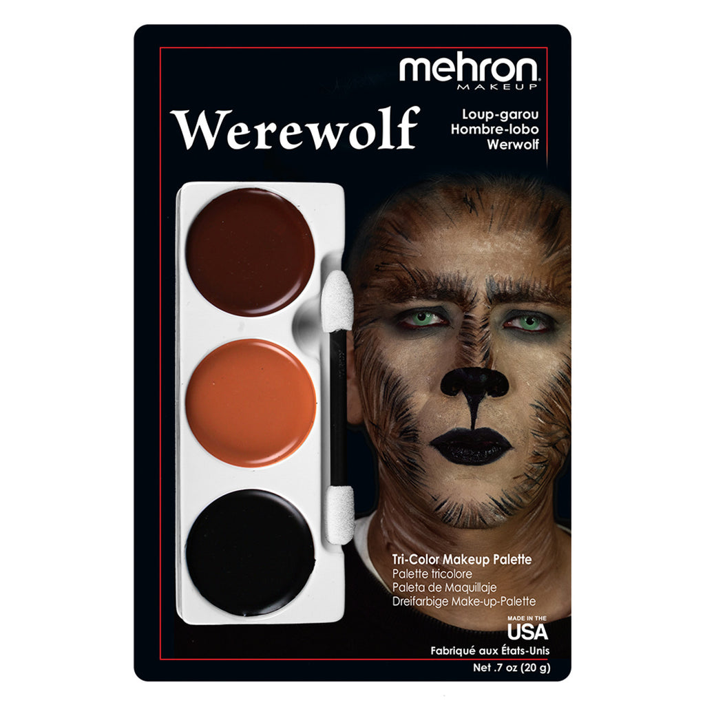 Mehron Makeup Tri-Color Character Palette - Werewolf