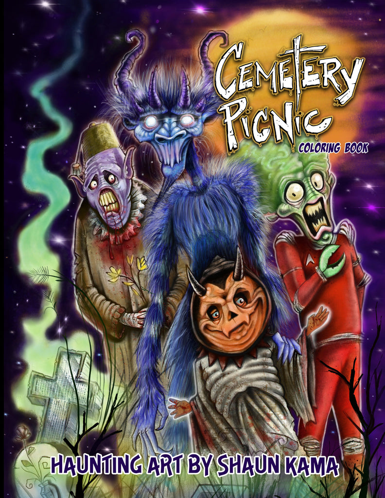 Cemetery Picnic - A Haunting Art Coloring Book