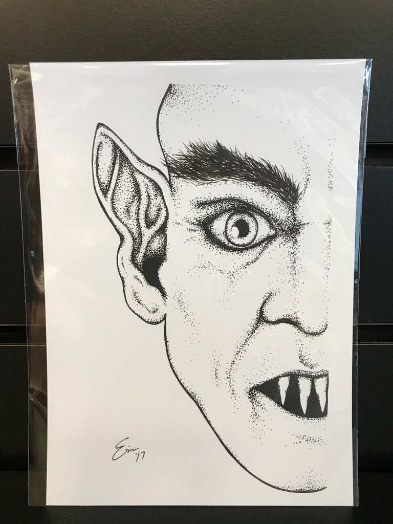 5 x 7 Horror Art Print of Nosferatu