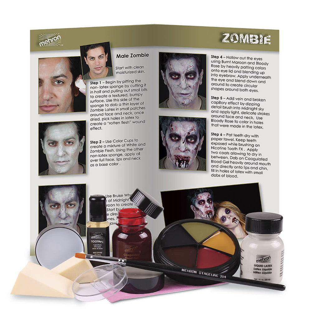 Zombie Premium Makeup Kit - instructions