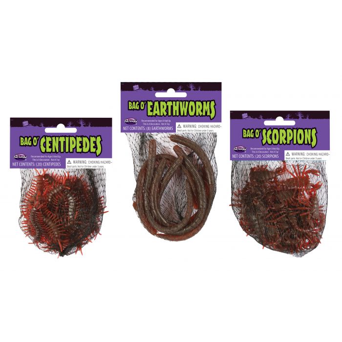 Bag O’ Bugs (Scorpions, Centipedes, Earthworms)