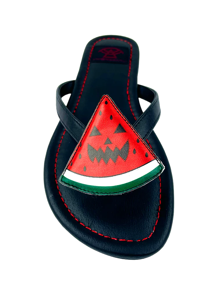 Betty Monster Melon Black and Red Sandal (front)