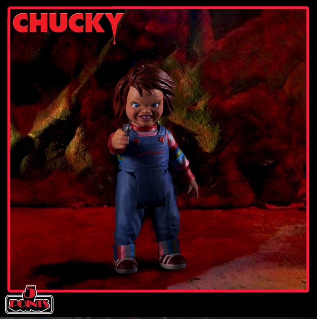5 Points Chucky Deluxe Action Figure Set (pointing a gun)