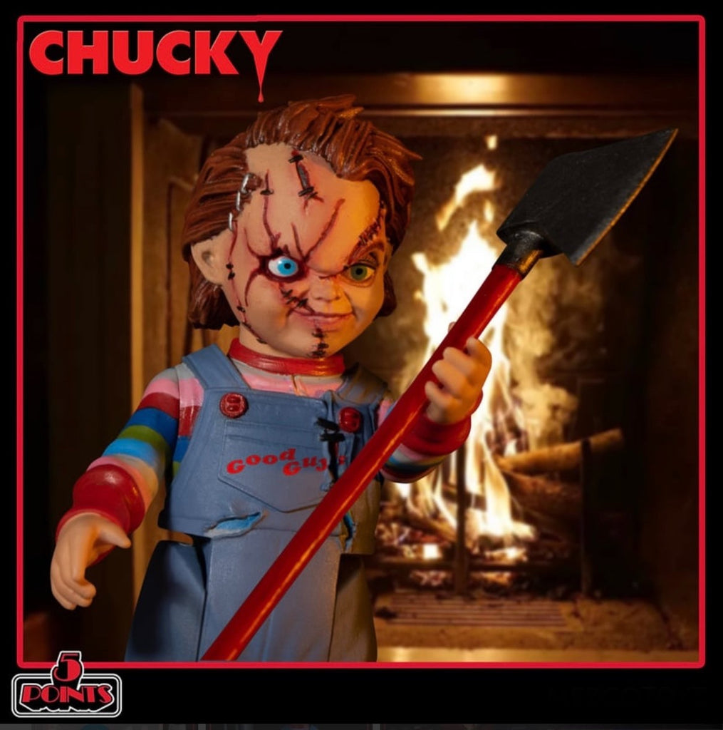 5 Points Chucky Deluxe Action Figure Set with axe