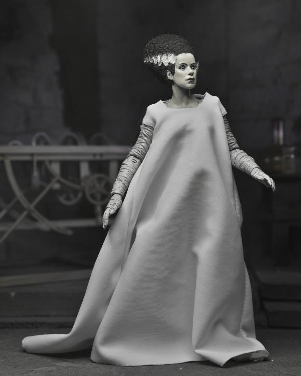 Neca bride of frankenstein black and white action figure (side look)