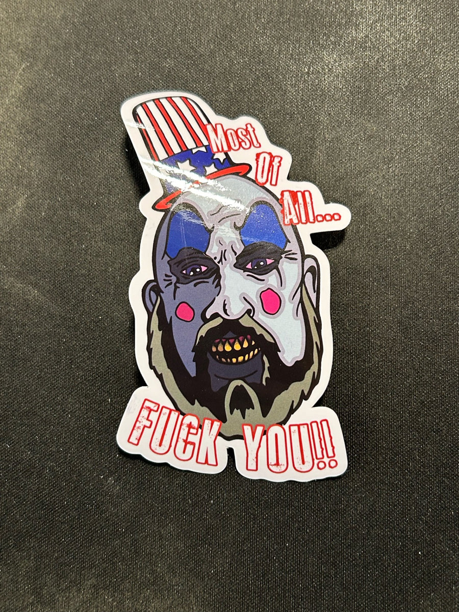 Captain Spaulding Sticker – Nightmare Toys