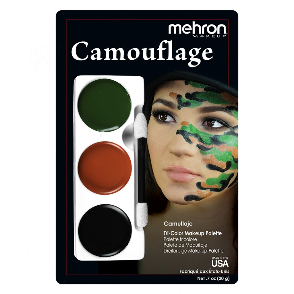 Mehron Makeup Tri-Color Character Palette - Camouflage