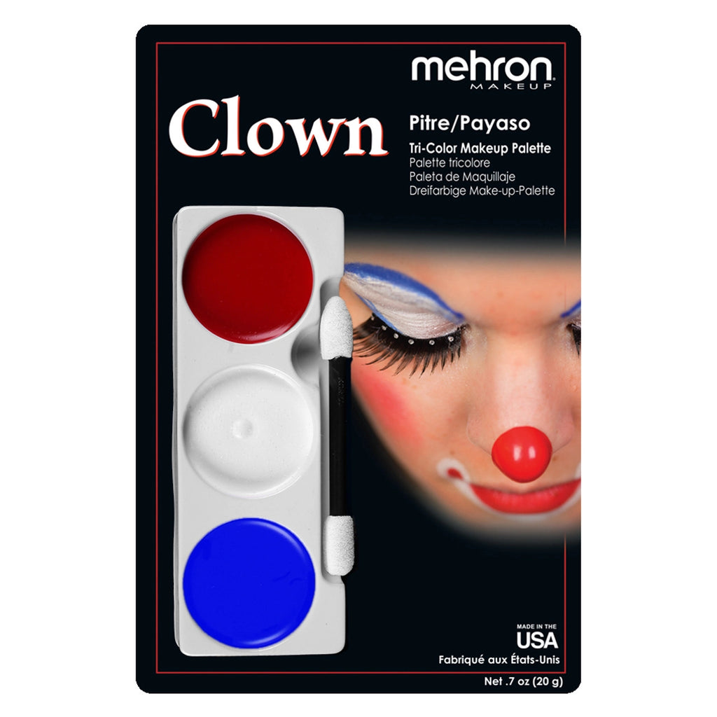 Mehron Makeup Tri-Color Character Palette - Clown
