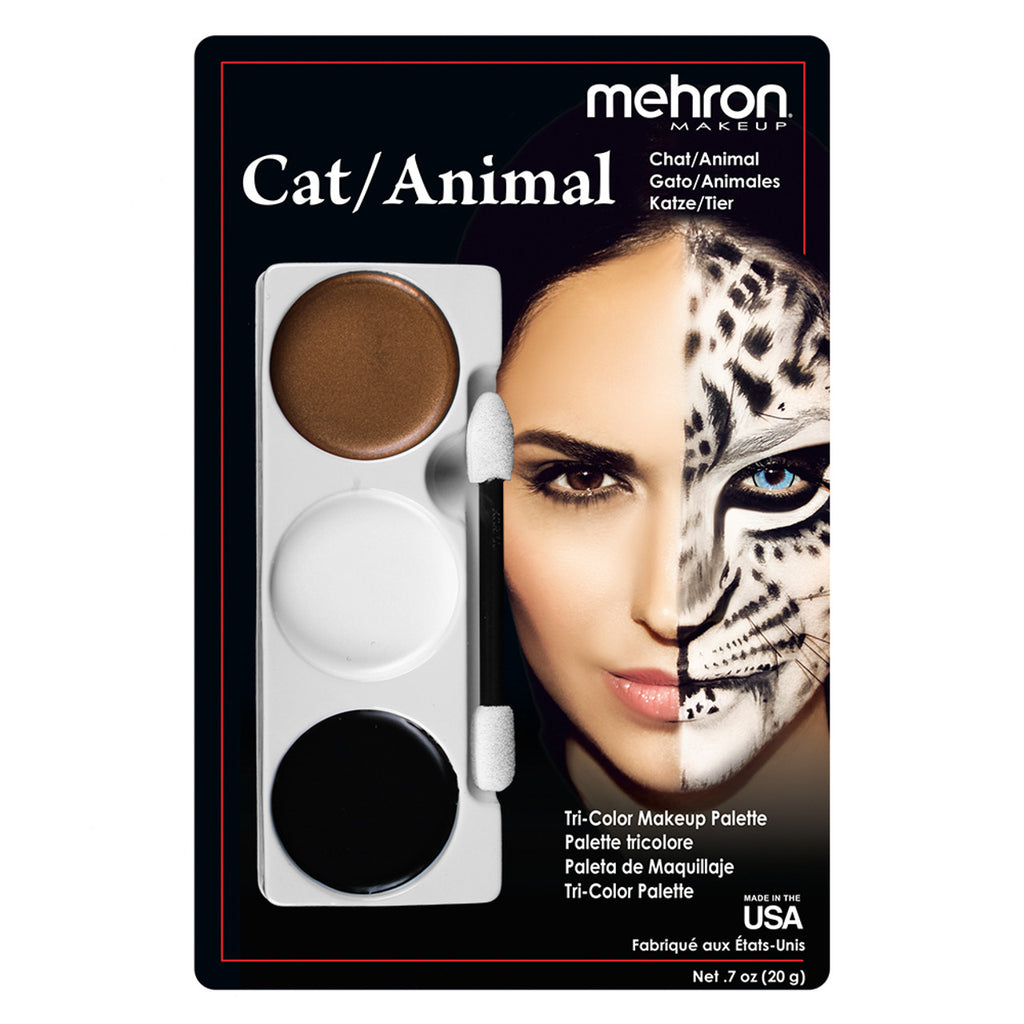 Mehron Makeup Tri-Color Character Palette - Cat/Animal