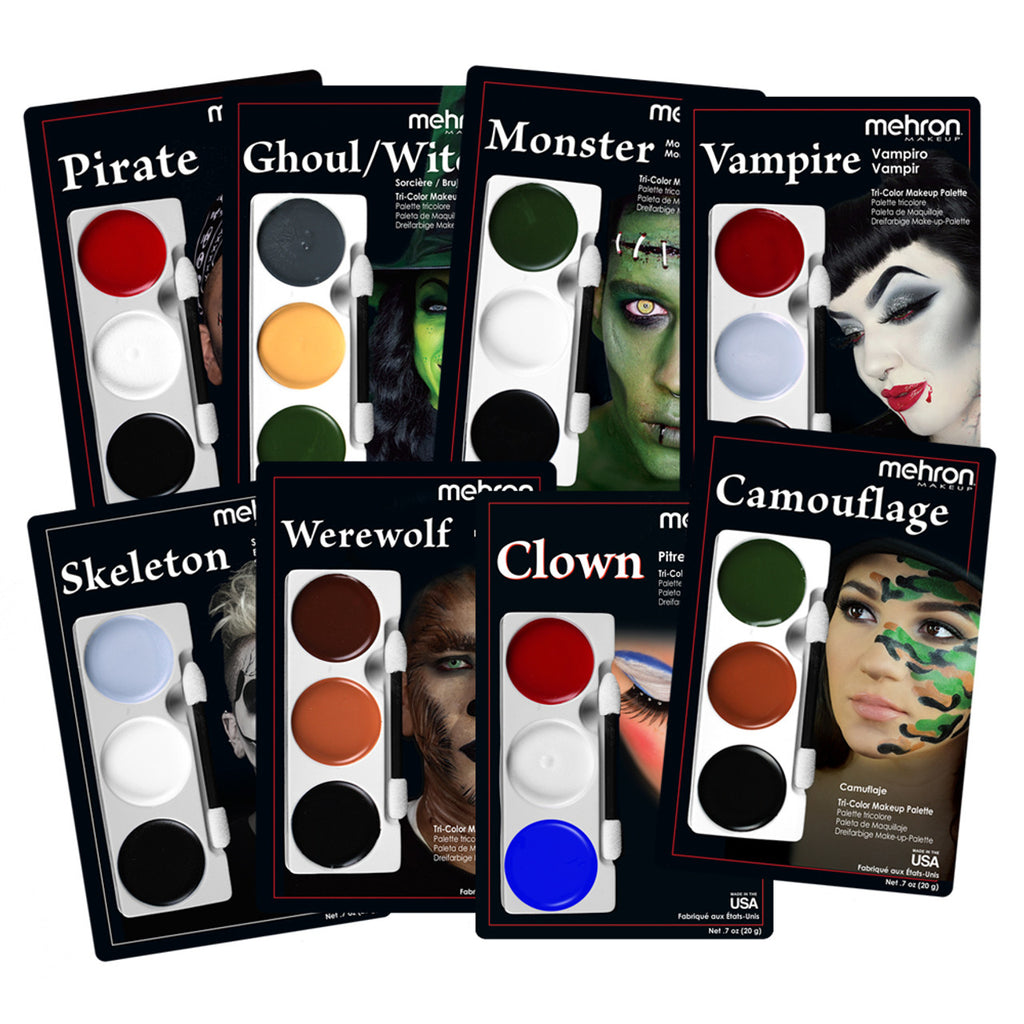 Mehron Makeup Tri-Color Character Palette - group