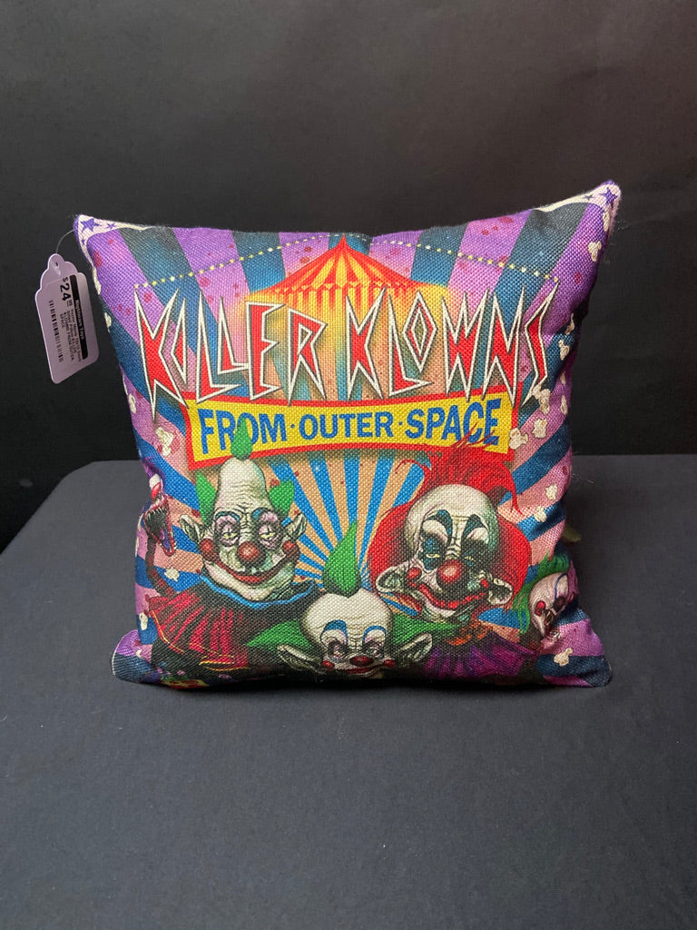 Horror Movie 13x13 Double Sided throw Pillow - killer klown