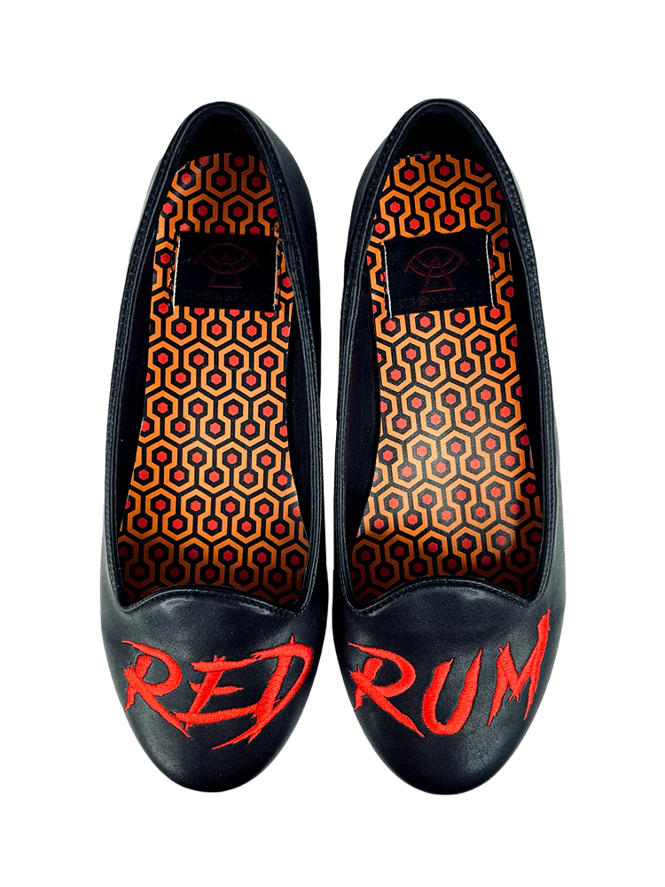 Redrum Black Flat Shoe (The shinning) - top