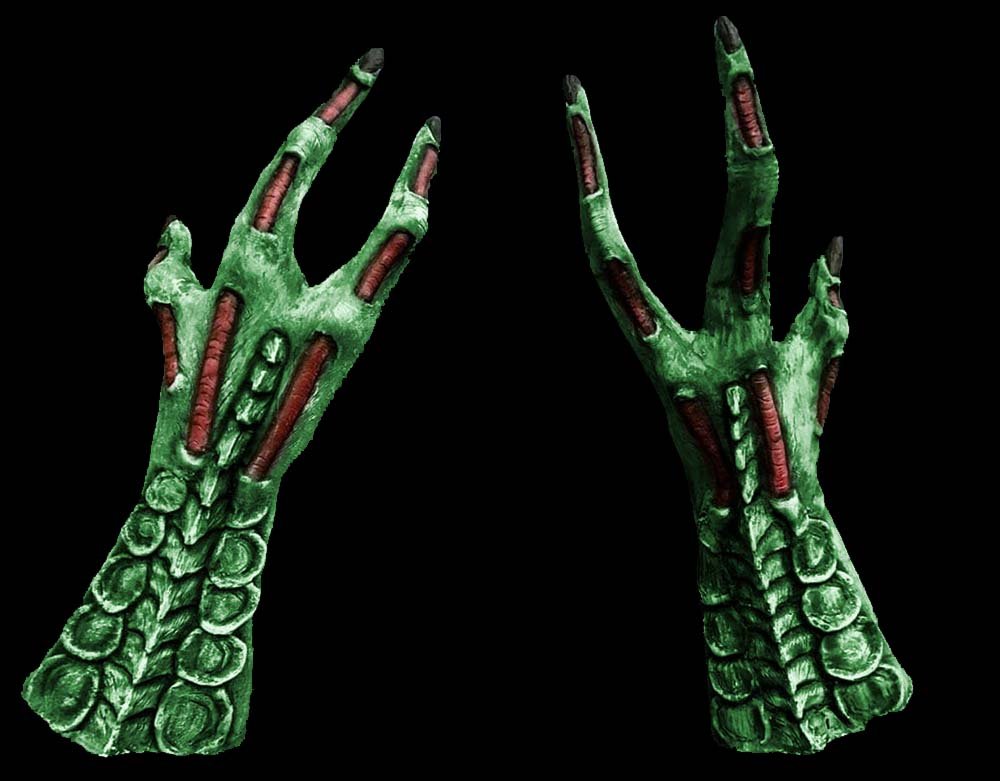 Green Alien Gloves