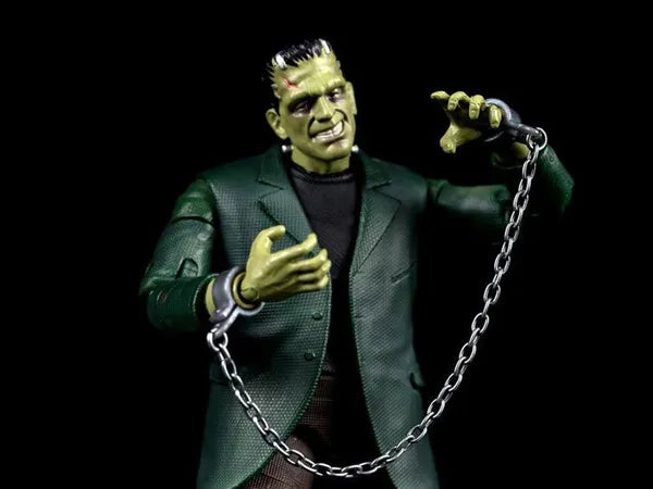 Frankenstein 6-Inch Scale Action Figure 2 in chains (closeup view)