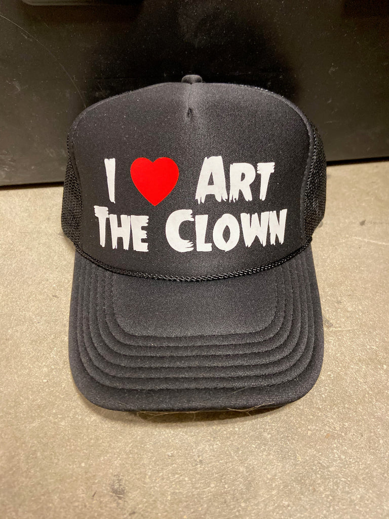 I Love Art The Clown Horror Trucker Hat - Black