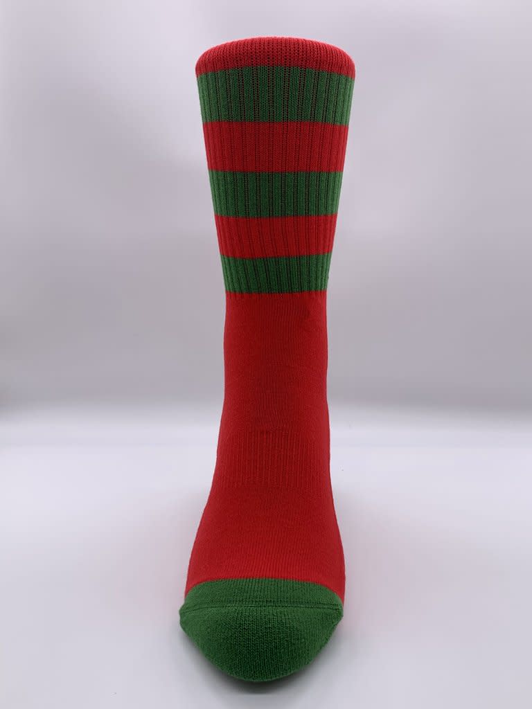 Cru Sox - Insomniac Red and Green Socks