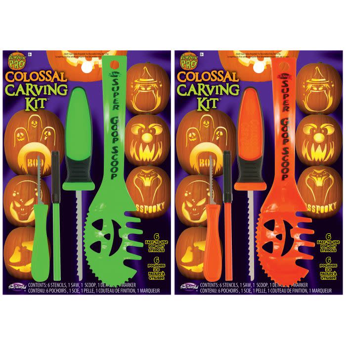 FunWorld 1 X Colossal Pumpkin Carving Kit Assorted Colors