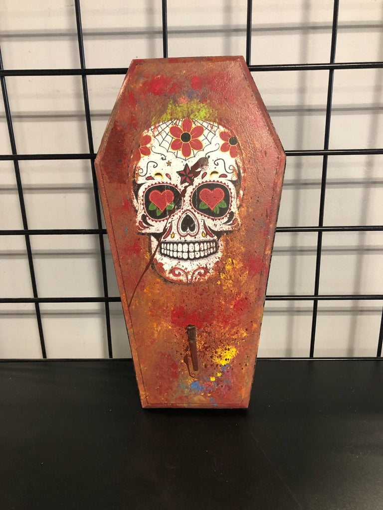 Psycho Coffins Decorative Signs  sugar skull