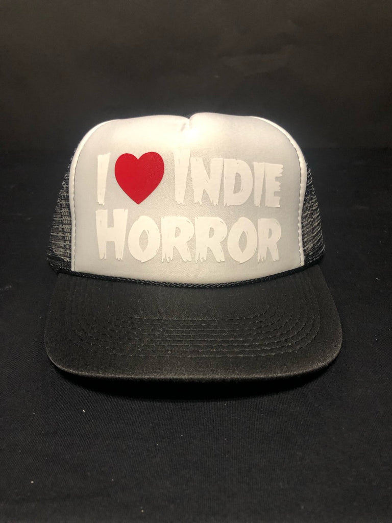 I Love Indie Horror Trucker Hat - White