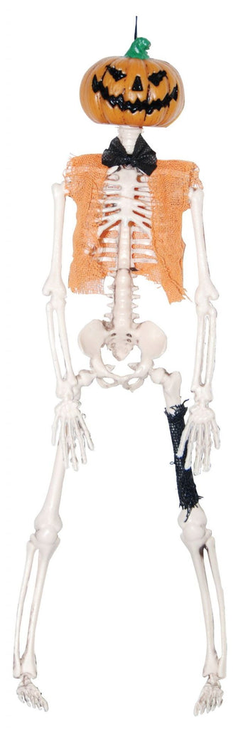 16 inches Hanging Skeleton Pumpkin Head